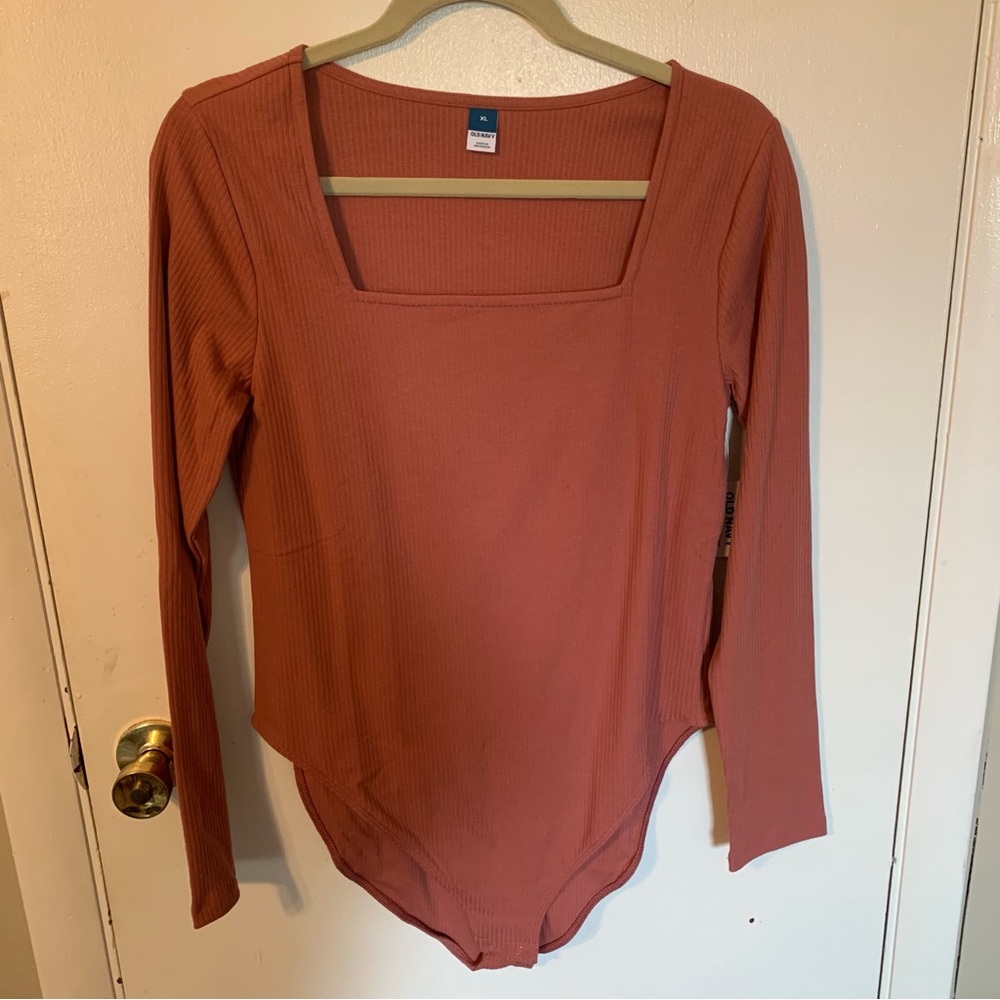Old Navy Long Sleeve Square Neckline Bodysuit NWT
